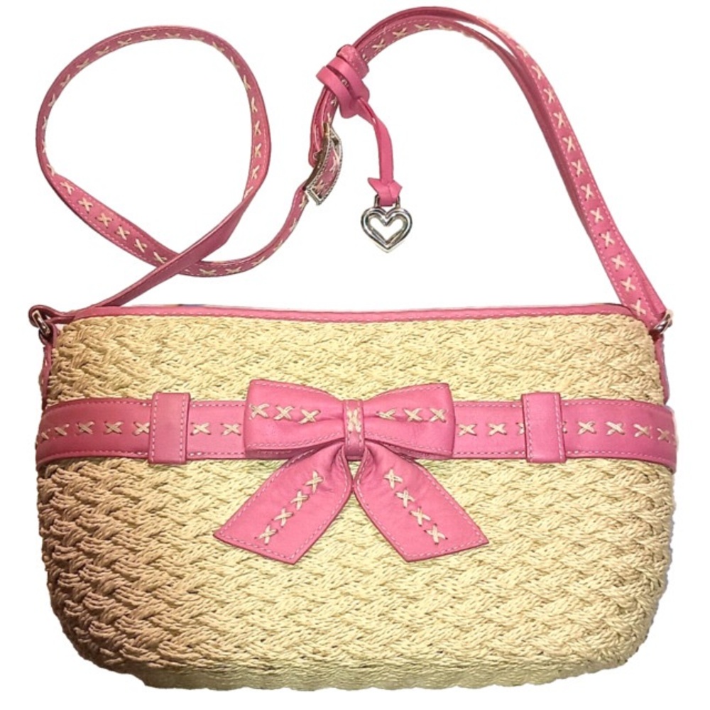 Brighton Wicker Bag with Leather Trim